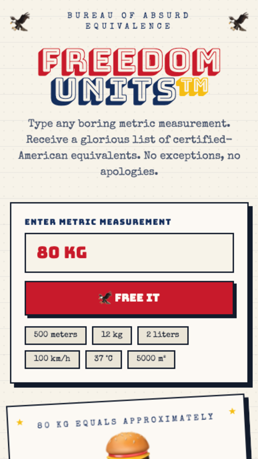 Freedom Units screenshot 1