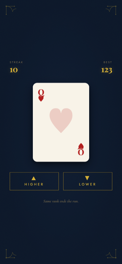 Higher or Lower screenshot 1